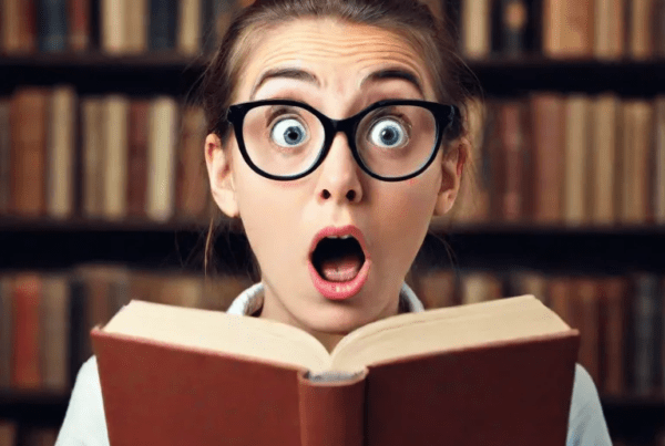 Surprised Book Reader